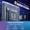 Universal bil Bluetooth FM-sender - dobbel USB-lader - innebygd mikrofon