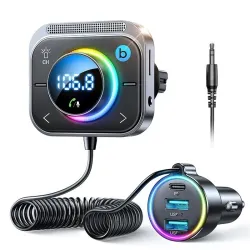 Universal bil Bluetooth FM-sender - dobbel USB-lader - innebygd mikrofon