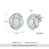 Twisted knot earrings - with opal / crystalsEarrings