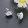 Twisted knot earrings - with opal / crystalsEarrings