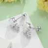 Boucles d'oreilles élégantes - avec opale ronde / cristal