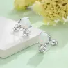 Elegant stud earrings - with round opal / crystalEarrings