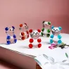 Orso di cristallo colorato - statuetta - miniatura