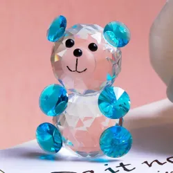 Orso di cristallo colorato - statuetta - miniatura