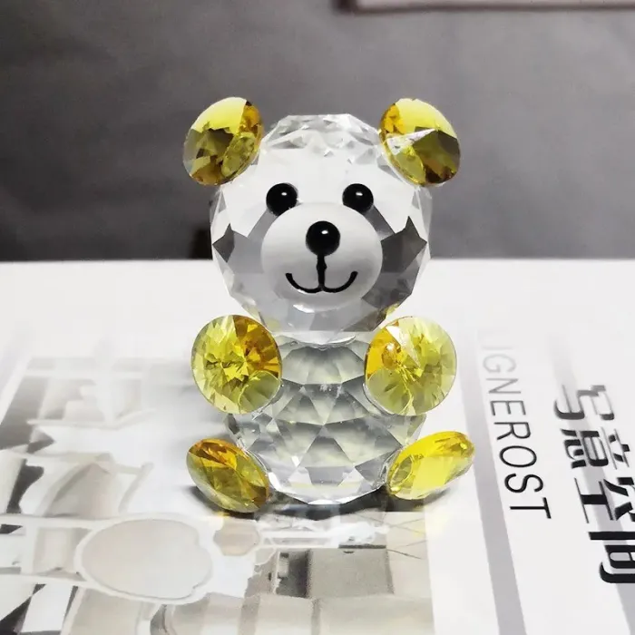 Colorful crystal bear - figurine - miniatureStatues & Sculptures