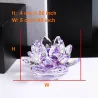 Fleur de lotus en cristal coloré - figurine
