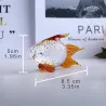 Figurine de poisson rouge en cristal coloré