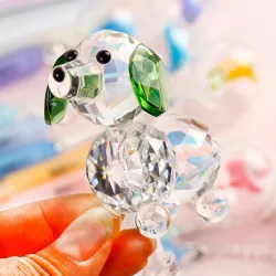 Colorful crystal dog - figurineStatues & Sculptures