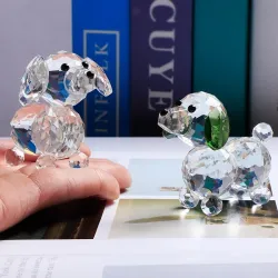 Colorful crystal dog - figurineStatues & Sculptures