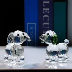 Colorful crystal dog - figurineStatues & Sculptures