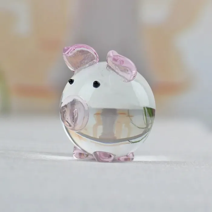 Colorful crystal piggy - figurineStatues & Sculptures