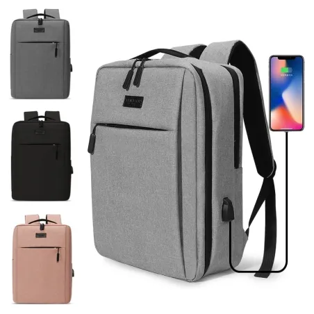 Bolsa moderna para laptop - mochila - com porta de carregamento USB - à prova d'água