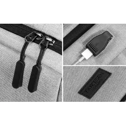 Trendy laptopveske - ryggsekk - med USB-ladeport - vanntett