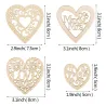 Embellissement de mariages en bois - coeur d'amour découpé au laser - ornement suspendu - décoration de mariage rustique