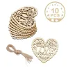 Embellissement de mariages en bois - coeur d'amour découpé au laser - ornement suspendu - décoration de mariage rustique