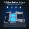Double station de chargement - support de refroidissement - LED - pour manette PS4 / PS4 Slim / PS4 Pro