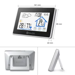 Trådløst touch screen termometer - indendørs / udendørs
