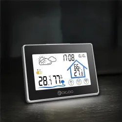 Trådløst touch screen termometer - indendørs / udendørs