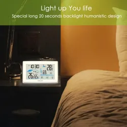 Trådløst touch screen termometer - indendørs / udendørs