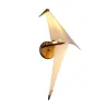 Candeeiro de parede LED - desenho de pássaro de papel origami