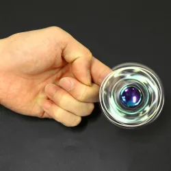Crânes arc-en-ciel - spinner à main - métal