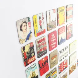 UK / England - British style fridge magnets - set 24 piecesFridge magnets
