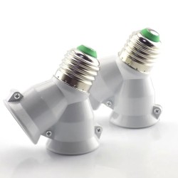 E27 do E27 - lampa 1 na 2 - podstawa gniazda - konwerter - rozgałęźnik - adapter - ognioodpornyOprawy oświetleniowe