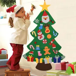 Sapin de Noël en feutrine – Décoration de Noël DIY