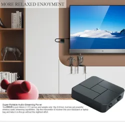 AudioReceptor de audio - transmisor - Bluetooth - jack AUX 3.5mm - RCA - USB - adaptador inalámbrico con micrófono