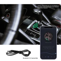 Ricevitore audio - trasmettitore - Bluetooth - jack AUX 3,5 mm - RCA - USB - adattatore wireless con microfono