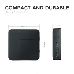 AudioReceptor de audio - transmisor - Bluetooth - jack AUX 3.5mm - RCA - USB - adaptador inalámbrico con micrófono
