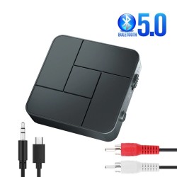 Audioempfänger – Sender – Bluetooth – 3,5-mm-AUX-Buchse – Cinch – USB – kabelloser Adapter mit Mikrofon