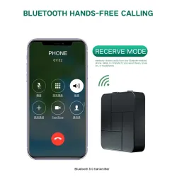 Lydmodtager - sender - Bluetooth - 3,5 mm AUX-stik - RCA - USB - trådløs adapter med mikrofon