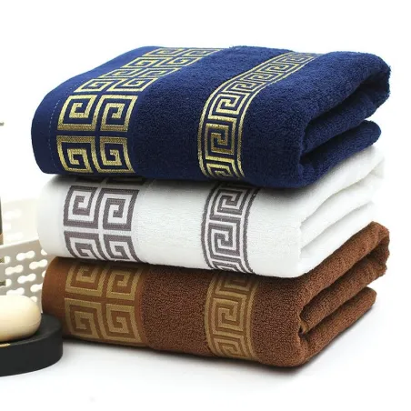 Serviette de bain/plage luxueuse - broderie turque - coton