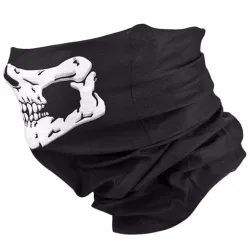 Masque facial imprimé crâne - cagoule