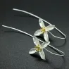 Silverblomma med fyra blad - örhängen