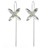 Silver flower with four leaves - earringsEarrings