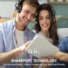 Profesjonalne słuchawki studyjne dla DJ-ów - przewodowy zestaw słuchawkowy stereo - z mikrofonemSłuchawki