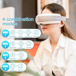 Smart øjenmassager - opvarmet luftkompression - trætte øjne - mørke rande - massage - afslapning - Bluetooth