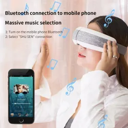 Smart øyemassasjeapparat - oppvarmet luftkompresjon - trøtte øyne - mørke ringer - massasje - avslapning - Bluetooth