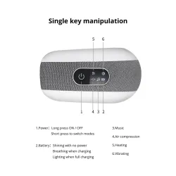 Smart eye massager - heated air compression - tired eyes - dark circles - massage - relaxation - BluetoothMassage