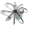 Araignée noire avec perle - broche élégante