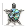 Vintage turtle brooch - with a colorful shellBrooches