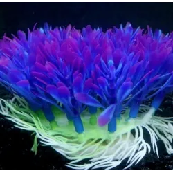 Pianta artificiale in plastica - fiore viola - decorazione per acquario