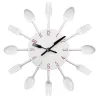 Modern wall clock - with kitchen cutleryClocks