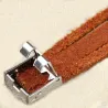 Pulseira de couro multicamadas com relógio