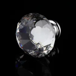 Dekorativ møbelknott - håndtak - skuff - garderobeskap - krystalldiamant - 30mm