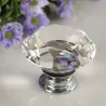 Dekorativ møbelknott - håndtak - skuff - garderobeskap - krystalldiamant - 30mm