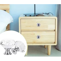 Decorative furniture knob - handle - drawer - wardrobe - crystal diamond - 30mmFurniture