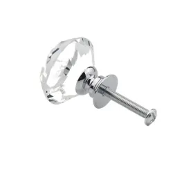 Dekorativ møbelknott - håndtak - skuff - garderobeskap - krystalldiamant - 30mm